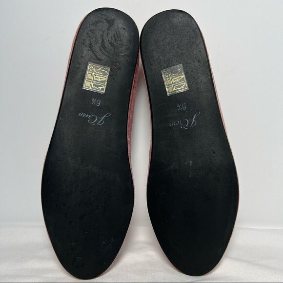 J Crew Venetian Canvas Pink Loafers Slip On 6.5 - Picture 7 of 9